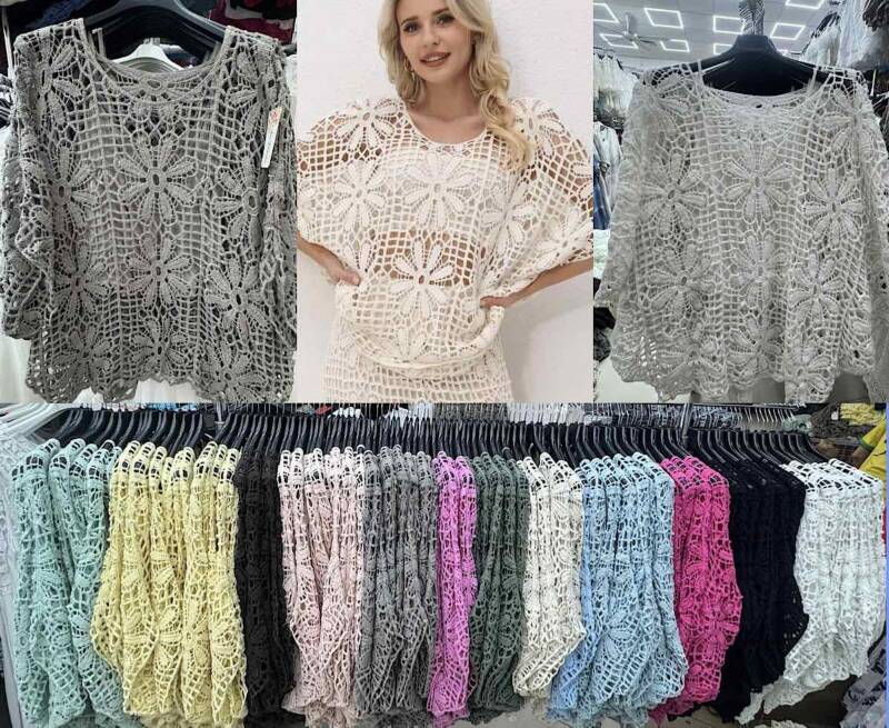 Bluzki damskie (Włoskie produkt)  Roz Standard, Mix Kolor Paczka 5 szt